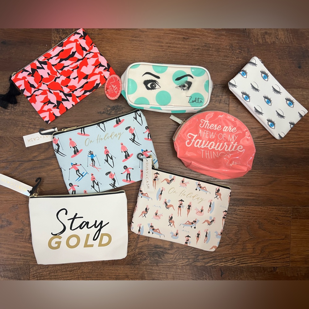Set of 7 NWT Makeup Bags